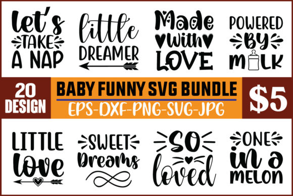 Baby Funny Quotes SVG Bundle