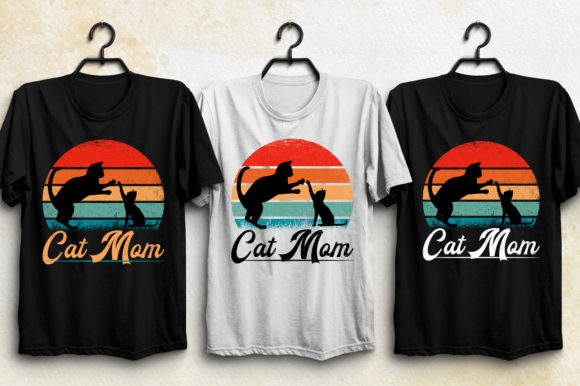 Cat Mom Funny Shirt Graphics for Print Templates