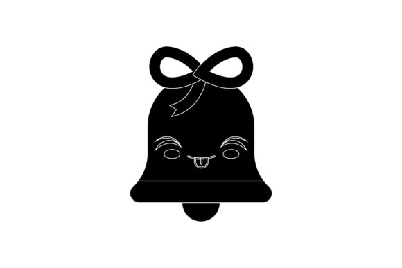 Christmas Bell Funny Kawaii Silhouette Graphics Freebies