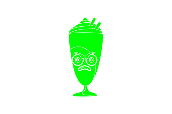 Coffee Funny Ice Kawaii Green Icon Graphics