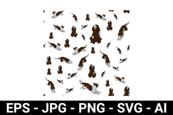 Cute Dog Seamless Pattern for Wallpaper