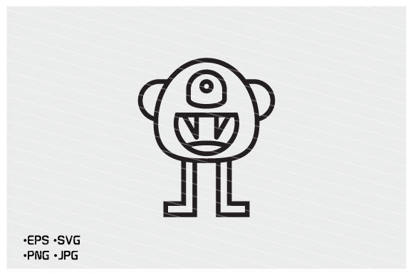 Funny Monster Character Vector Icon Graphics
