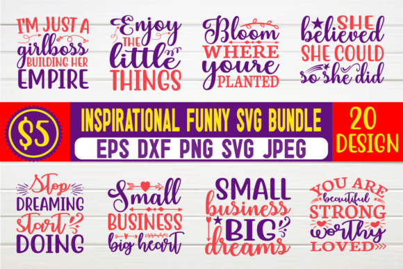 Inspirational Funny SVG Bundle for Creative Projects