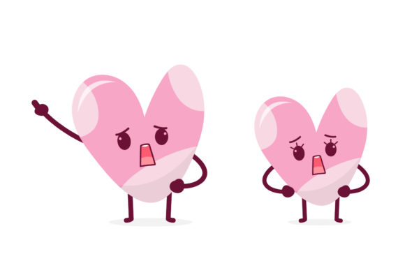 Kawaii Heart Funny Character Cartoon Art