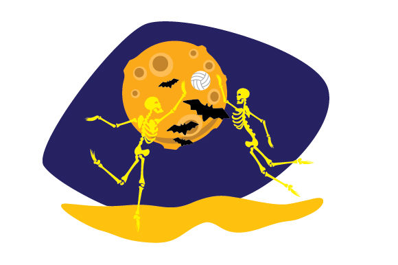 Skeleton Volleyball Game for Halloween Crafts
